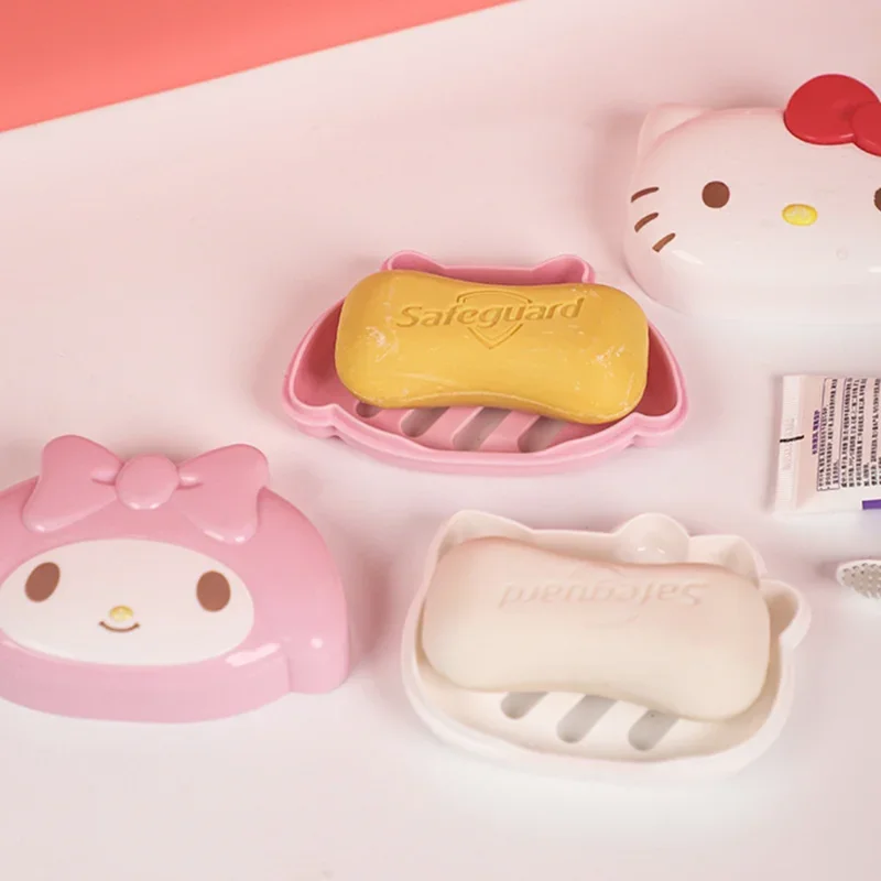 Sanrio Коробка для мыла с милым Hello Kitty Моя Мелодия красивая модная домашняя раковина