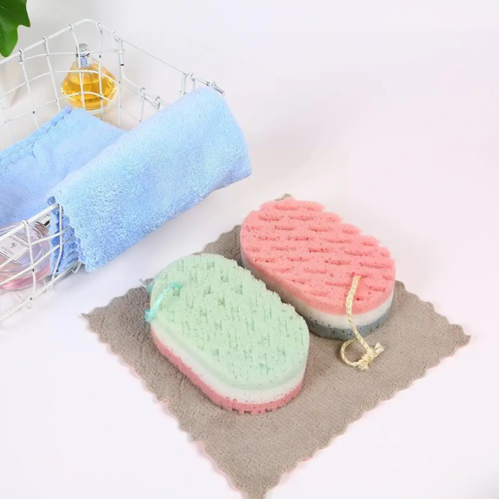 

1Pcs Sponge Bath Ball Shower Rub Sponge Bathroom Accessories For Wash Whole Body Exfoliation Massage Brush Scrubber Body Br K8R2