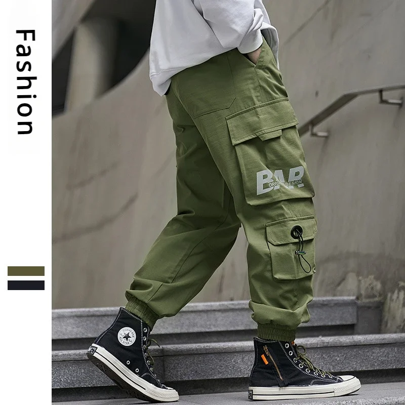 Брюки-карго мужские тактические уличные штаны в стиле милитари много карманов