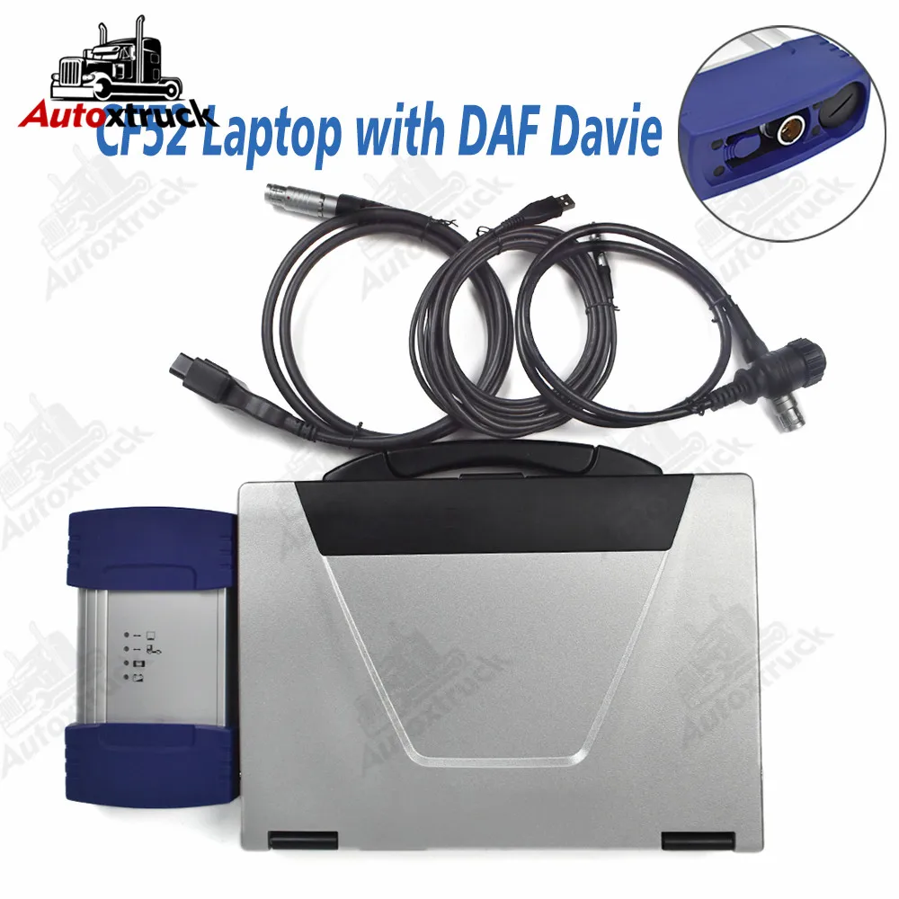 

Для DAF MUX диагностический комплект для DAF DAVIE 5.6.1 диагностические инструменты для грузовиков CF52 CF-52 ноутбук