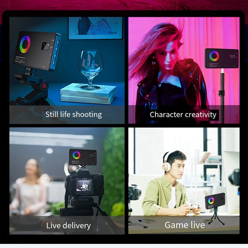 RGB светодиодный заполняющий светильник для видео аккумулятор 4000 мАч