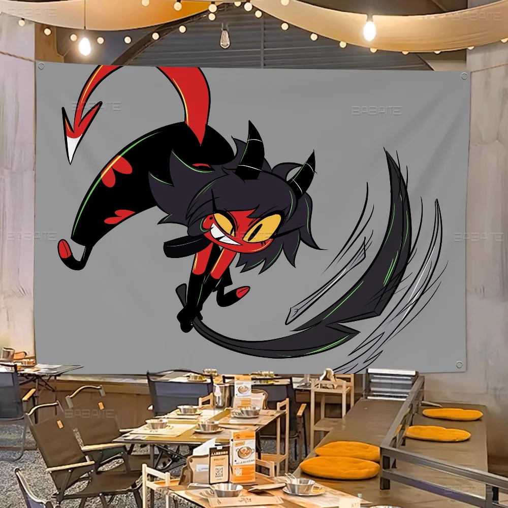 H-HelluvaS B-Boss Creative Pattern Hanging Flag Polyester Printed Banner Hand Pulled