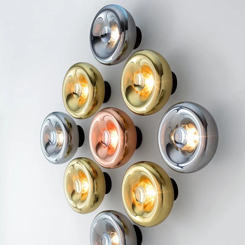 

Modern Minimalist Style Lava Metal Wall Lamp Italy Tom Dixon Postmodern Designer Creative Glass Decorative Lighting