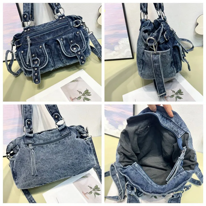 Новинка 2024 Корейская версия модной ретро сумки с несколькими карманами модная