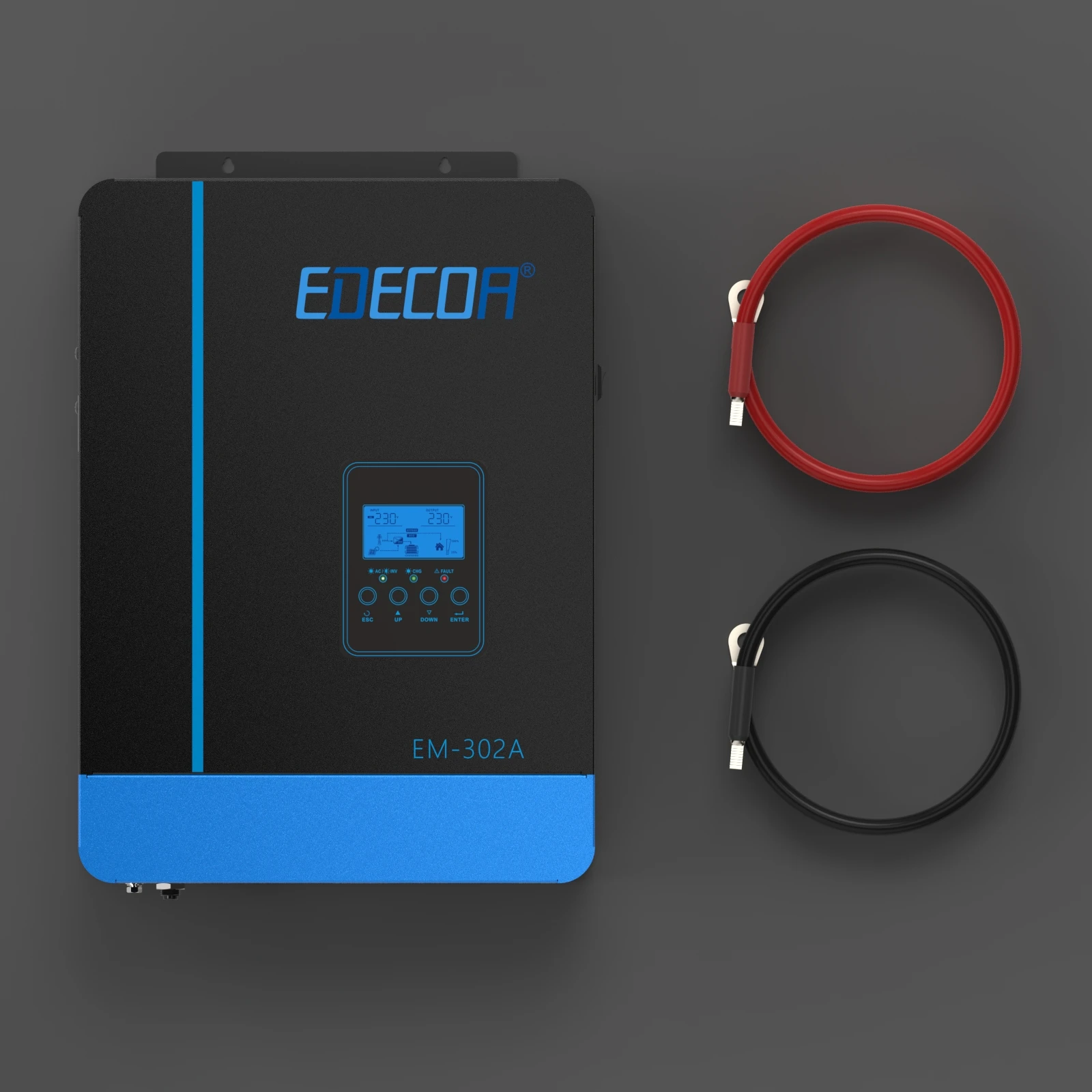 EDECOA 3000 Вт 24 В Гибридный инвертор 220 MPPT 80A Солнечный зарядный контроллер