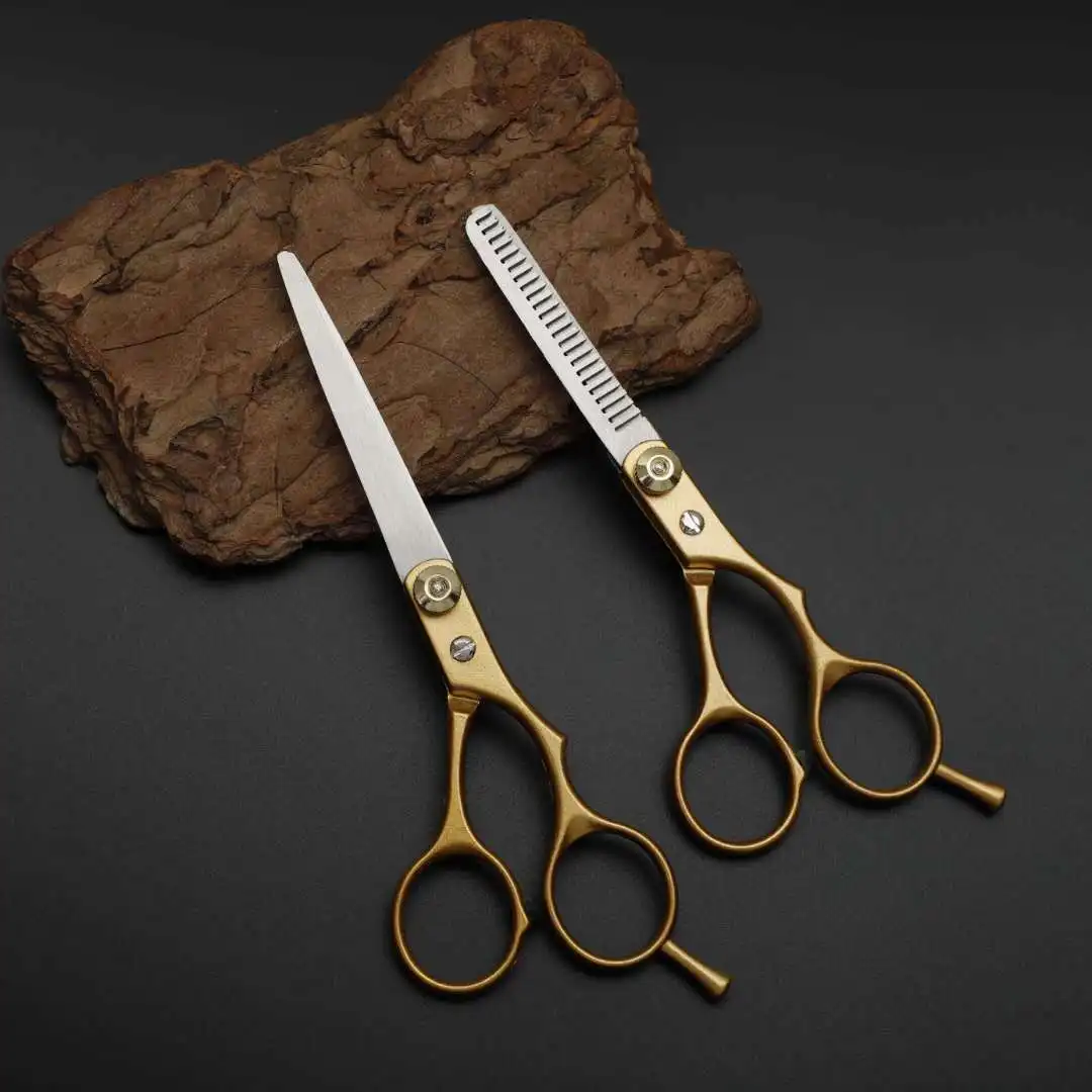 

For 6 Tool Grooming Scissors Dogs Curved Professional Inch Scissor Scissors Hairdressing / Sharp Gold Pet Grooming Dog Thinning