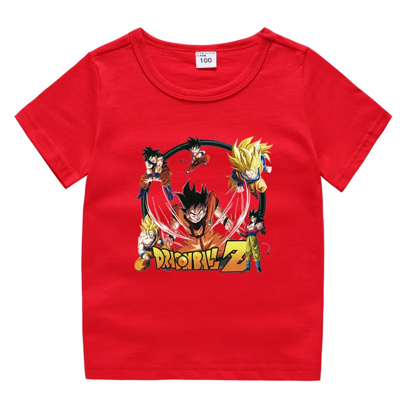 

Dragon Ball new Clothing Children's Summer Short-sleeved T-shirt Cotton Bottoming Shirt Half-sleeved T-shirt Children's Top