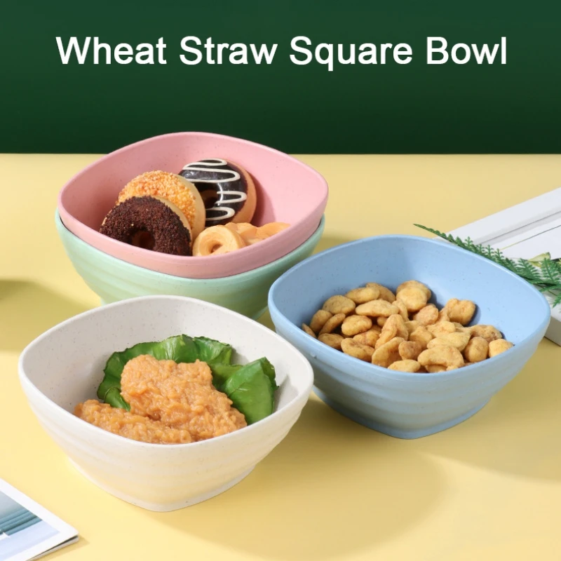 

Wheat Straw Fiber Lightweight Bowl Unbreakable Cereal Salad Bowls Japanese Tableware Dishwasher Microwave Safe for Rice Soup