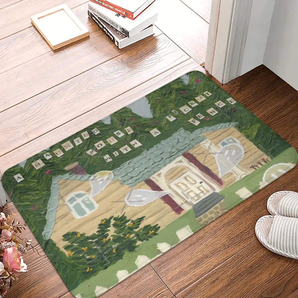 Фотоби бриджерс дом с приведениями забором постер картина коврики для туалета