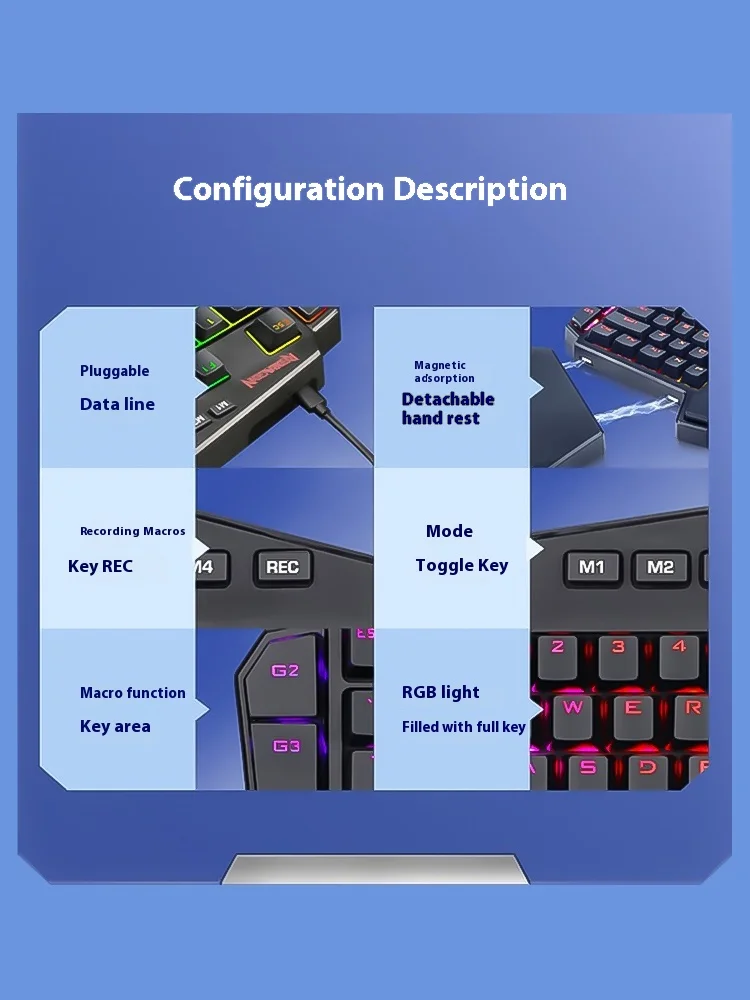 Беспроводная механическая клавиатура Redragon K585 Diti 2 4 ГГц 42 клавиши Rgb-подсветка