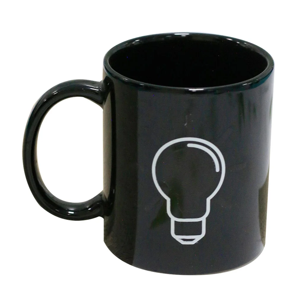 

Керамическая кружка с ручкой, кружка с изменением цвета, офисный держатель для кофе, кружка в подарок (черный)