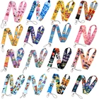 Мультяшные шнурки на шею BG1919 с аниме-иконами для ключей, ремешок для ID-карты, для спортзала, сотового телефона, USB-держатель, веревка, подвеска, брелок, подарок