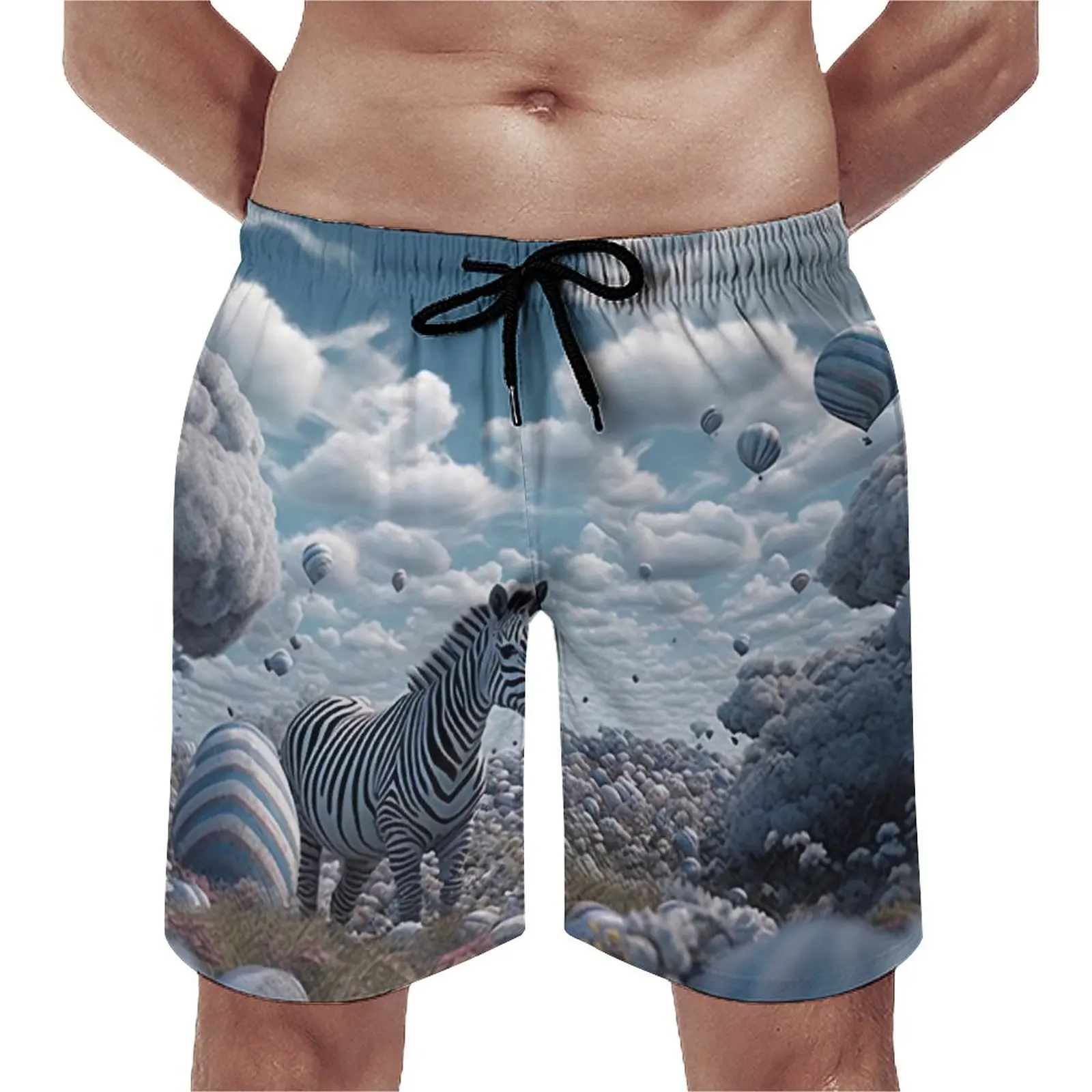 

Zebra Board Shorts Summer 3D Animal Large Scene Sports Surf Board Short Pants Man Quick Dry Vintage Plus Size Swimming Trunks