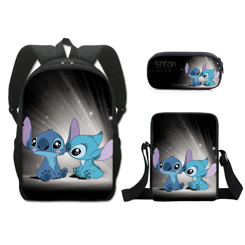 Ститч-рюкзак сумка для ланча ранцы искусственный мультяшный набор детские