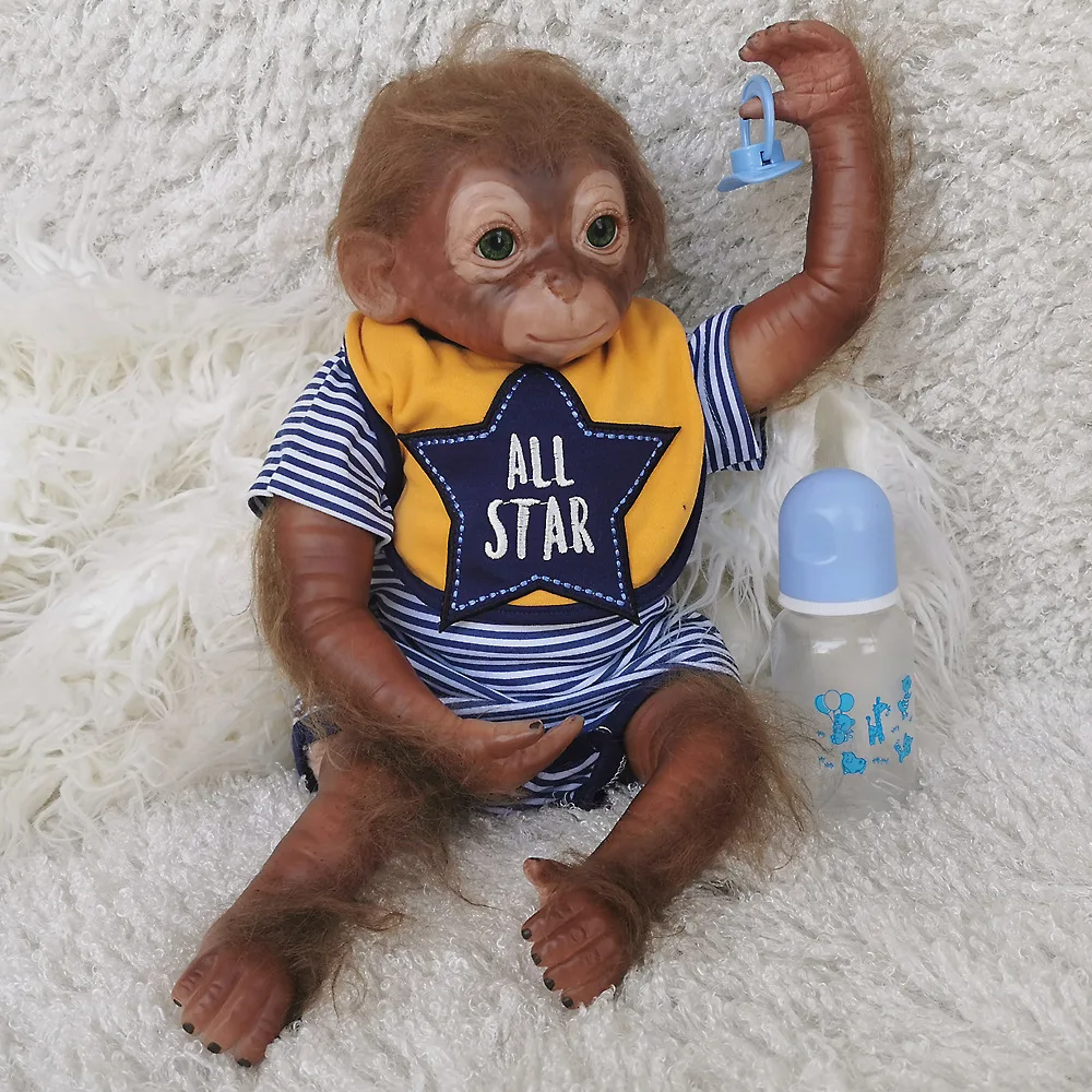 

20inch Reborn Doll Simulation Monkey Doll Vinyl Baby