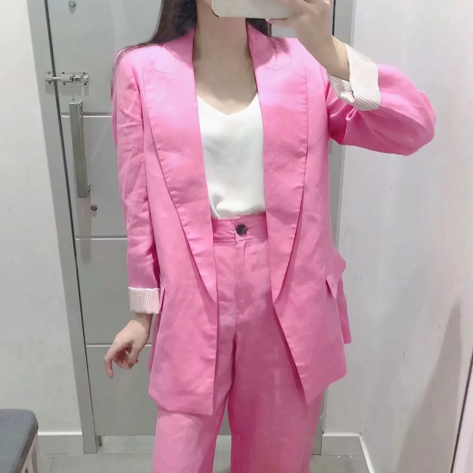 

2022 New Ladies Professional Office Lapel Cardigan Temperament ropa mujer Suit Jacket Casual Blazer Women Lady coat Solid