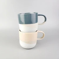 nordic style simple fashion two color couple ceramic mug coffee cup water cup breakfast cup