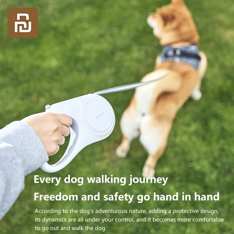 

Youpin Go Shine Max Pet Leash Dog Traction Rope Flexible Ring Shape 3m/4.5m with LED Night Light Dog‘s Accessoires Chain