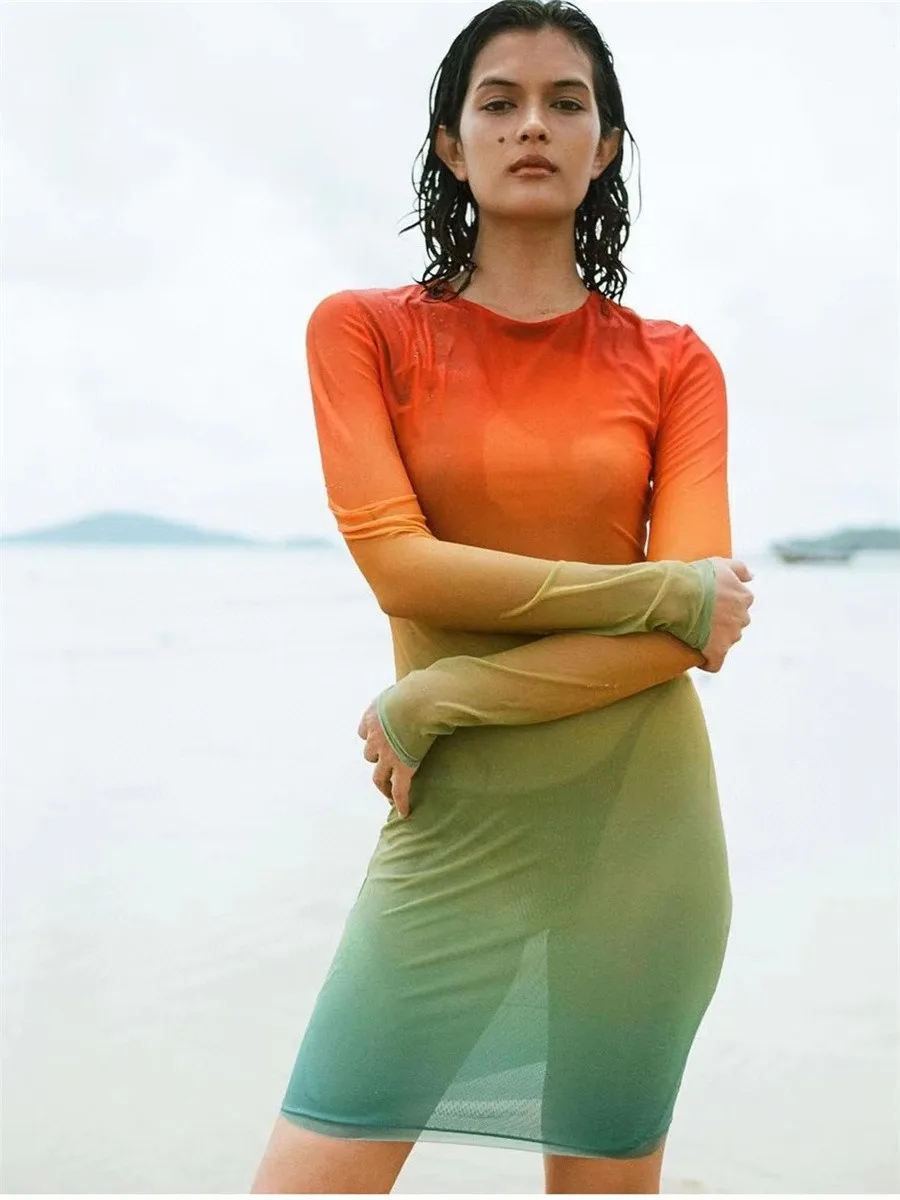 

2023 женские летние платья с принтом, двухслойные сетчатые платья, женские юбки, модные женские юбки высокого качества traf