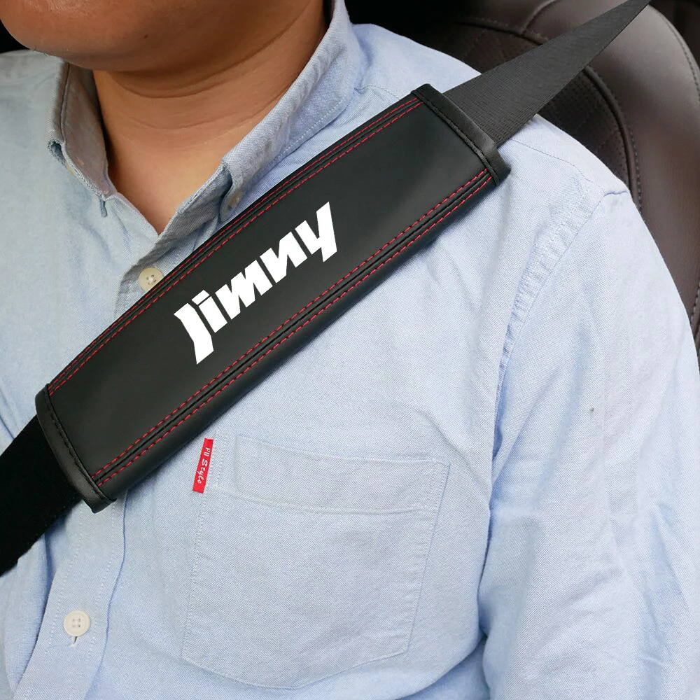 

1pcs High Quality Leather Jimny Car Seat Belt Safety Cover Shoulder Strap Pad car SUZUKI Jimny Shoulder Protector Accessories