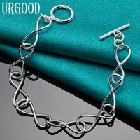 925 sterling silver ot buckle bracelet chain for women men party engagement wedding fashion jewelry