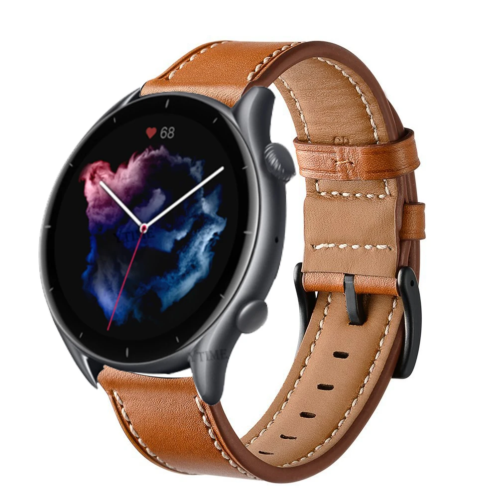 

20mm Genuine Leather Strap For Samsung Galaxy Watch4 40 44mm Watchband Watch 4 Classic 42 46mm Original Wristbands Bracelet Belt