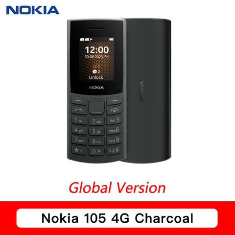 Оригинальный телефон Nokia 105 с поддержкой 4G, с двумя SIM-картами, 1,8 дюйма, Bluetooth 5,0, 1450 мА · ч, длительный режим ожидания, запись вызовов