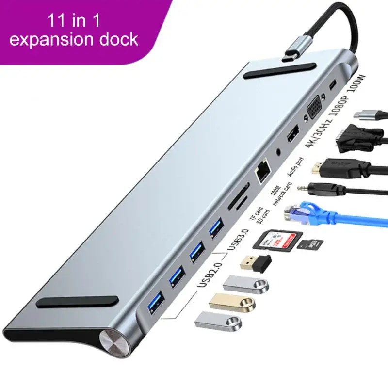 

Usb-c Hub Usb C Adapter Type C Hub Docking Station Usb-c Docking Station 11 In 1 11 Port Docking Station Usb 3.0 Usb-c Hub