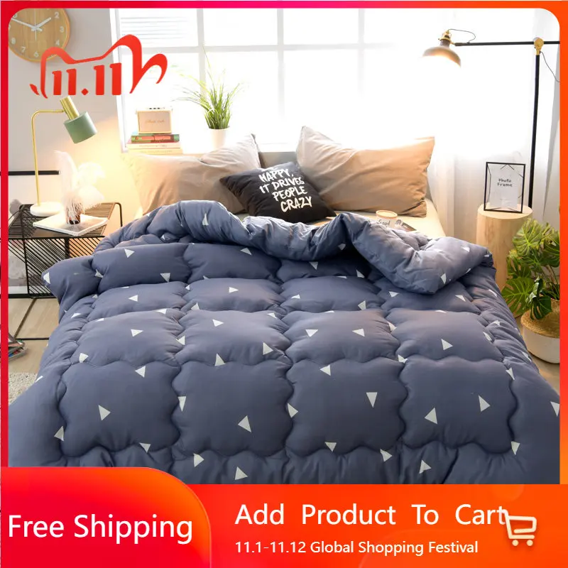 

High Quality Thick Warm Winter Quilt/comforters Quilts 100 % Cotton Cover King Queen Twin Full Size 100% Silk Filled Duvets