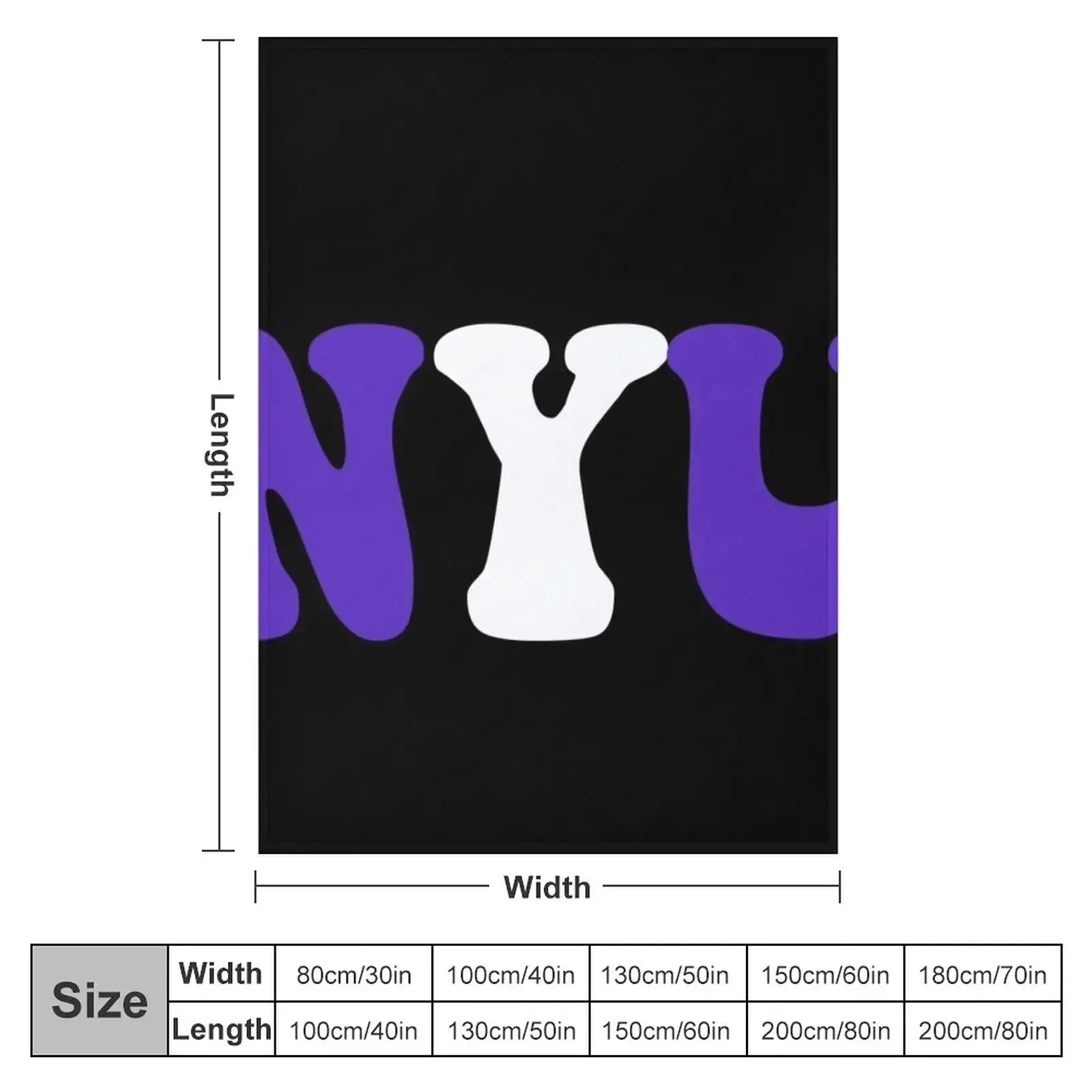 Одеяло NYU движущееся фланелевое дорожное одеяло на Хэллоуин