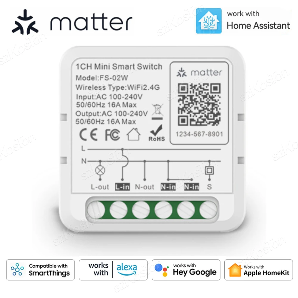 

Konouyouko Smart Matter WiFi 1-канальный модуль переключателя