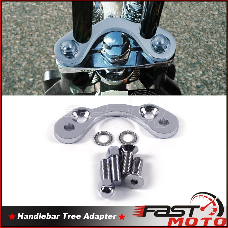 

Springer Handlebar Converter Tree Adapter Top Clamp 3.5" Wide 4.75" Spring Riser For Harley Bobber Chopper Paughco MID-USA Dyna