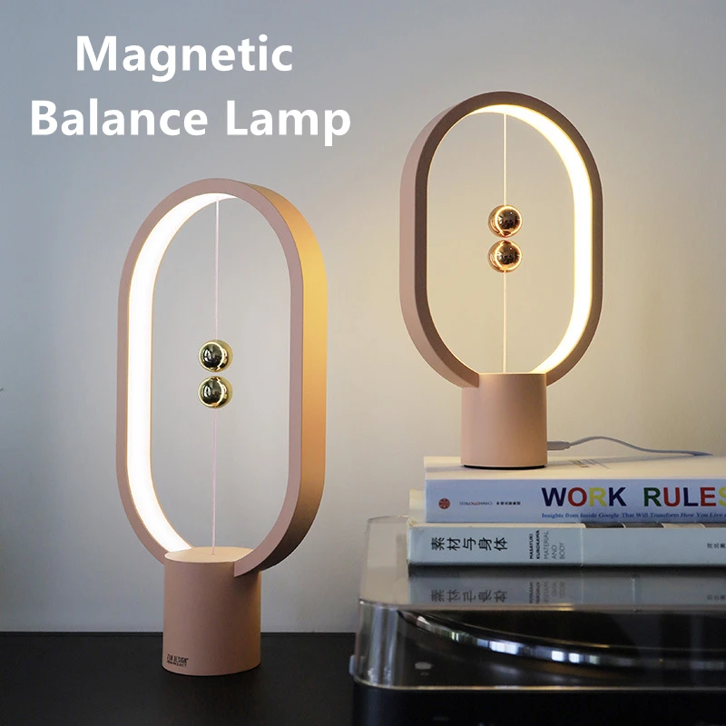 Magnetic Balance Lamp Levitation Floating Ball Novelty USB Bedside Bedroom Gift For Kids Aesthetic LED Night Light Room Decor