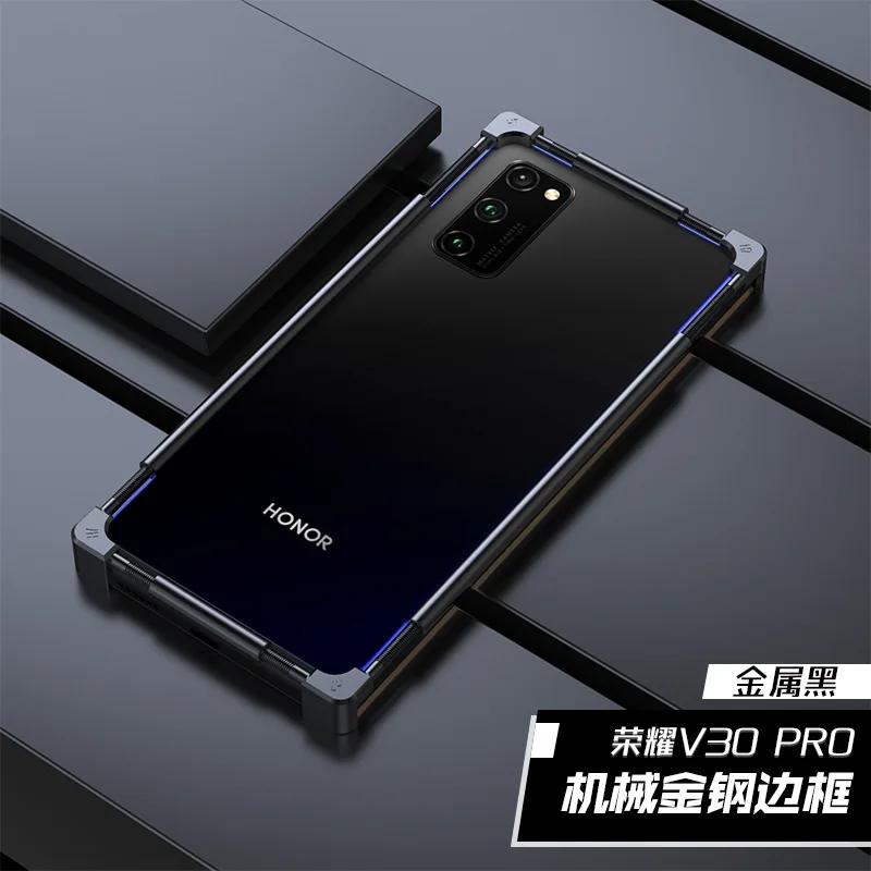 Original Metal Bumper Phone Case For Huawei P40 Nova 7 Aluminium Frame Protective Cover Fashion Shell For Honor 30 V30 Pro 30s