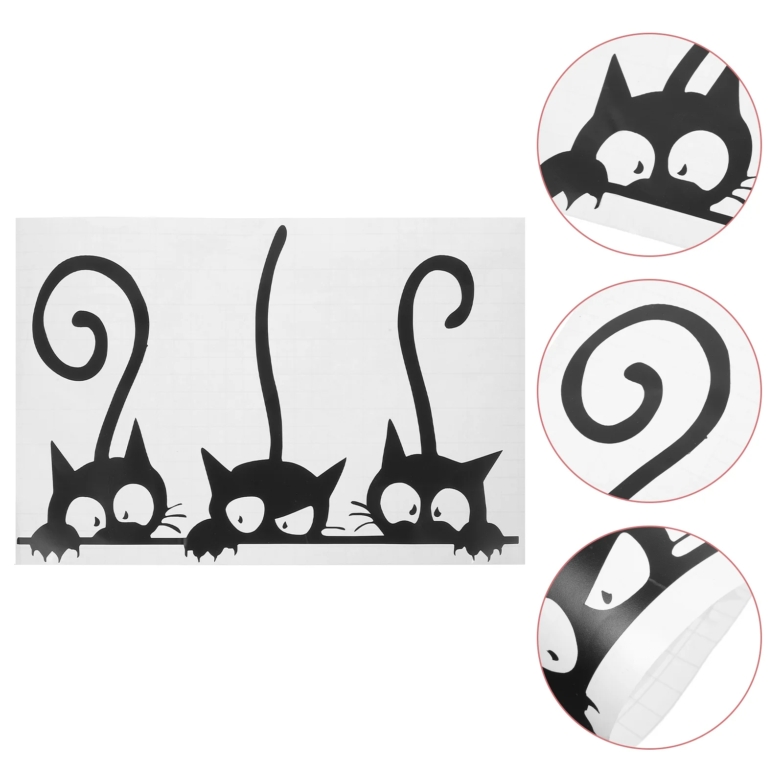 

Wall Stickers Cat Decals Three Decal Cats Removable Decorative Wallpaper Animal Sticker Adhesive Self Murals Kids Wallstickers