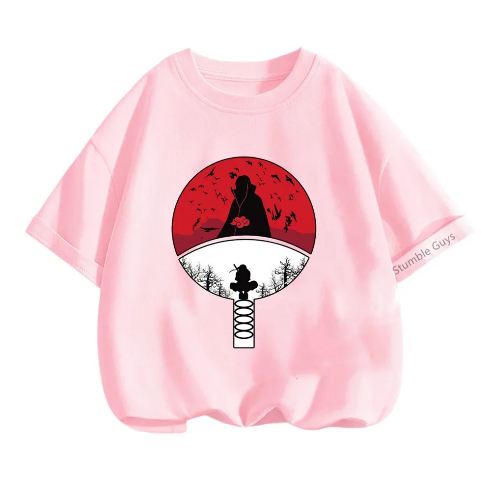 Детская футболка с надписью Narutos модная одежда для мальчиков и девочек Yuzhi Bo Sasuke