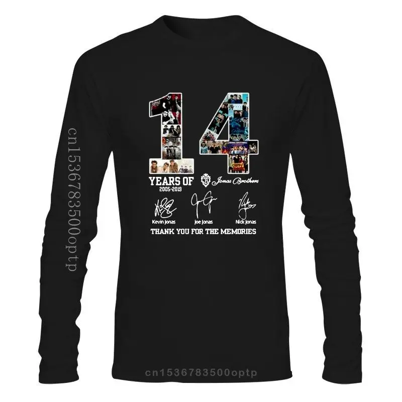 

FASHION Man Clothing 14 Years Of Jonas Brothers Thank You For The Memories T Shirt Cotton Men S-6XL