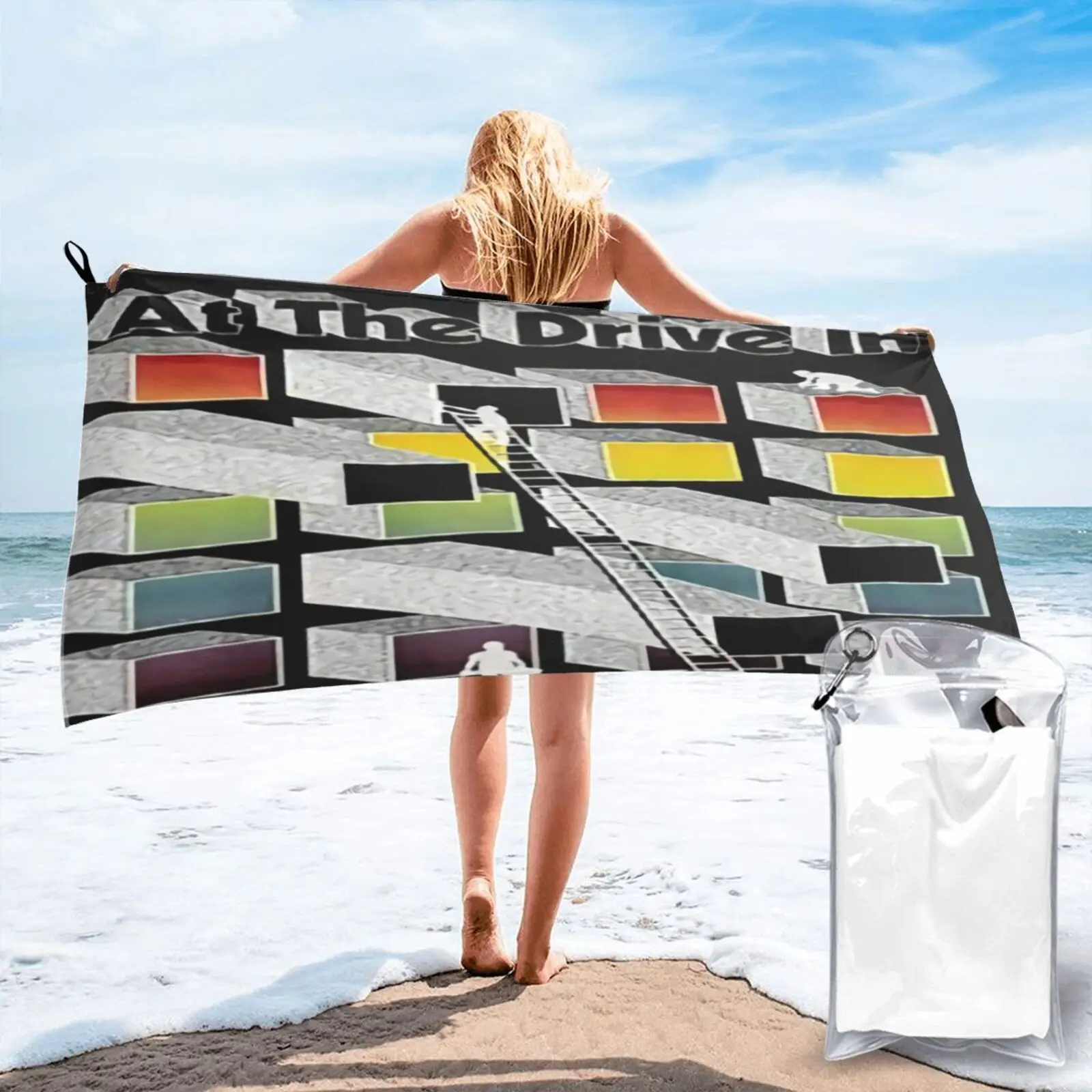 

Цветное рабочее пляжное полотенце At The Drive, Пляжная накидка, морское пляжное полотенце, банный халат для сауны, женское роскошное пляжное пол...