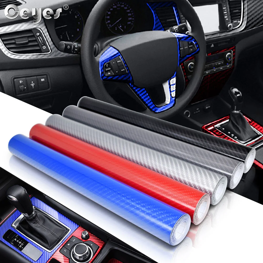 

7D Glossy Carbon Fiber Car Sticker 30*152cm 30*50cm PVC Wrap Wraps Sticker Sticker Air Decal Release Film Vinyl Heat Stretchable