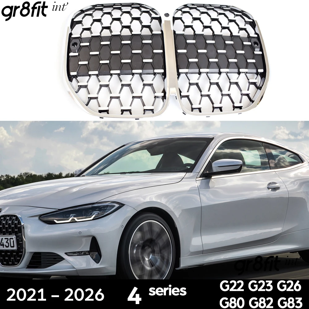 

Replacement Front Bumper Grille Grill for 2020 - 2025 BMW 4 Series G22 Coupe G23 Convertible G26 Grand Coupe G80 M3 G82 G83 M4