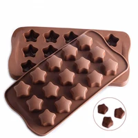 15 holes stars shape silicone cake mold 3d chocolate cookies fondant mould diy baking tool kitchen bake supplies