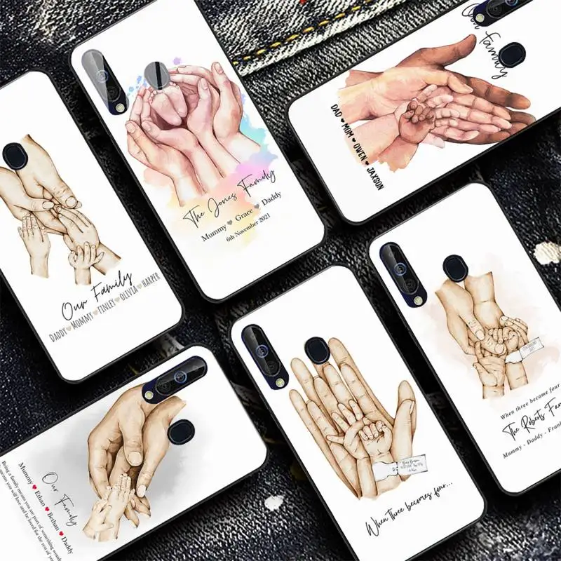 

Personalized Custom Family Hand Name Phone Case for Samsung A51 01 50 71 21S 70 31 40 30 10 20 S E 11 91 A7 A8 2018