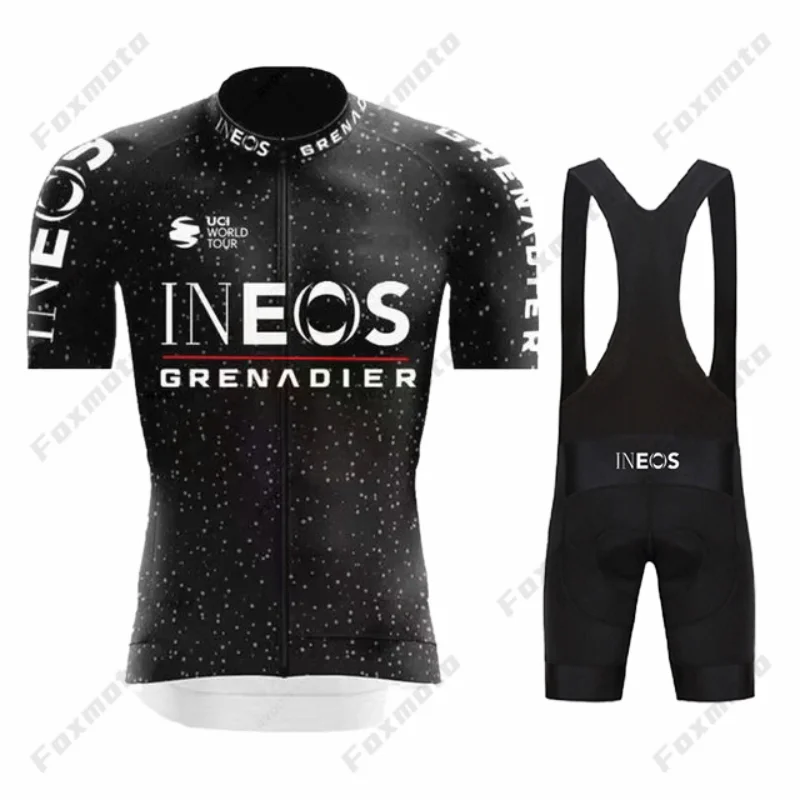 

Новинка 2023, комплект командной велоодежды INEOS, летняя одежда для велоспорта, униформа для горного велосипеда, Мужская футболка с коротким рукавом, велосипедная одежда