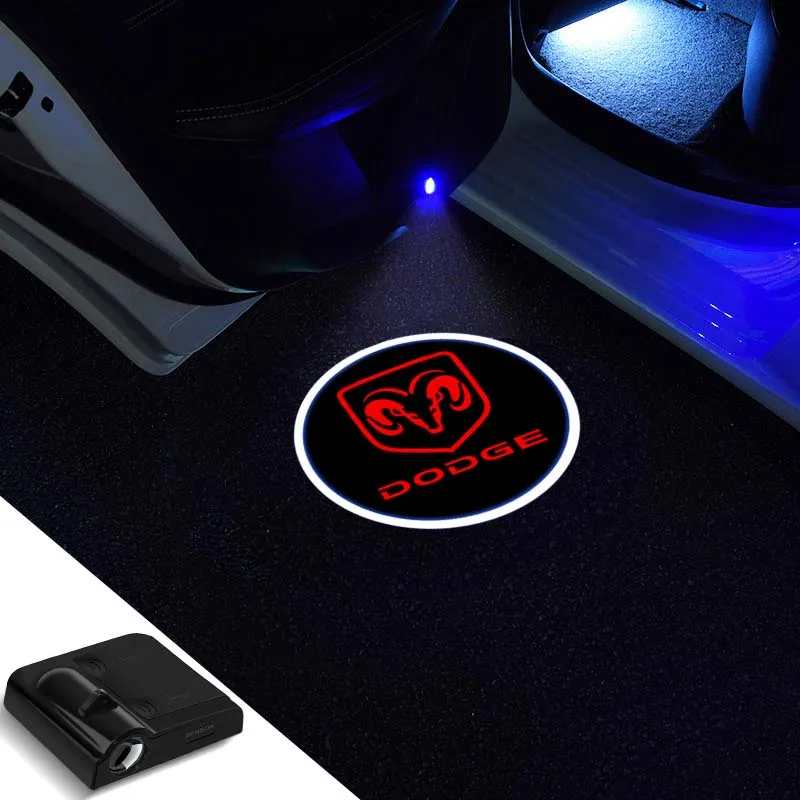 

1/2pcs Car Door Welcome Light Led Inductive Projector Projection Lamp Accessories for Dodge Caravan Neon Viper Journey Demon RAM