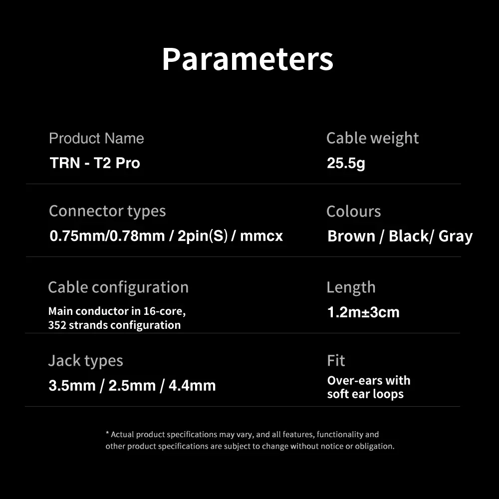 Наушники TRN T2 Pro 16 Core, посеребренный Hi-Fi обновленный кабель, серый разъем BlackMMCX2Pin для TRN VX pro TA2 V90 TA1 ZSX TA2 (art.: 3920be2c55fdc) - 3920be2c55fdc