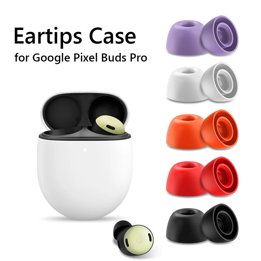 

5 Pairs Earbuds Case Anti Slip Silicone Earpads Case Comfortable Protective Replacement For Google Pixel Buds Pro Practical