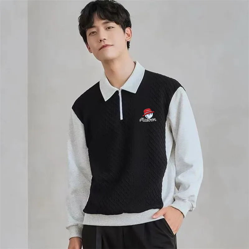 

Мужская одежда для гольфа Horse Malbon осень-зима 2022 спортивная мужская одежда для гольфа с отворотом свитер товары Мужская толстовка рубашки дл...