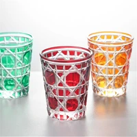 high quality hand cut to clear crystal drinkware party whiskey cup european engraved wine beer glass coffee mugs to friends