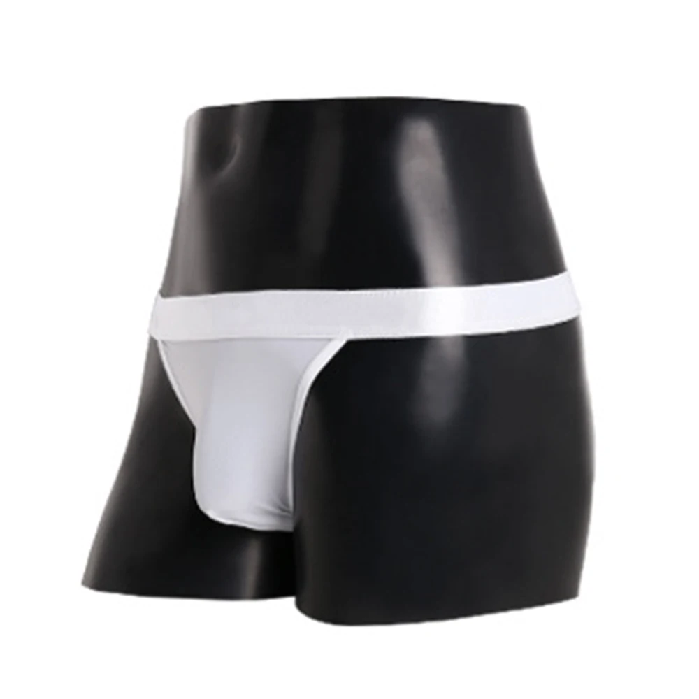 Мужские трусики бикини одежда для геев ледяной шелк бандаж мужские сексуальные