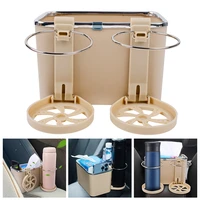 car armrest storage box with folding cup holders 180 rotation high capacity armrest box multifunctional car interior organizer
